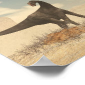Brontomerus dinosaurussen in de woestijn - 3D rend Poster (Hoek)