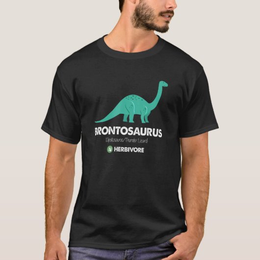 Brontosaurus ApatosaurusThunder Lizard Dinosaur T-shirt (Voorkant)
