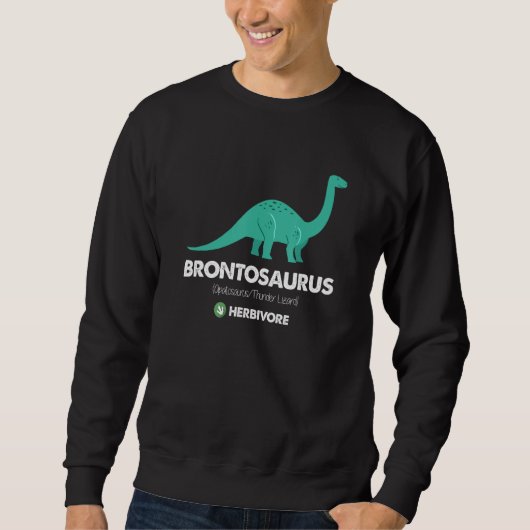 Brontosaurus ApatosaurusThunder Lizard Dinosaur Trui (Voorkant)