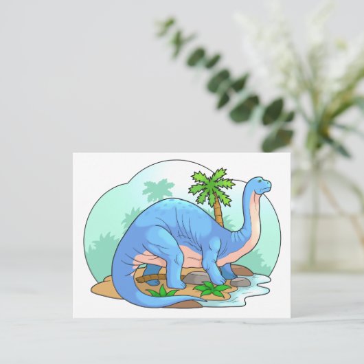 brontosaurus briefkaart (Staand voorkant)