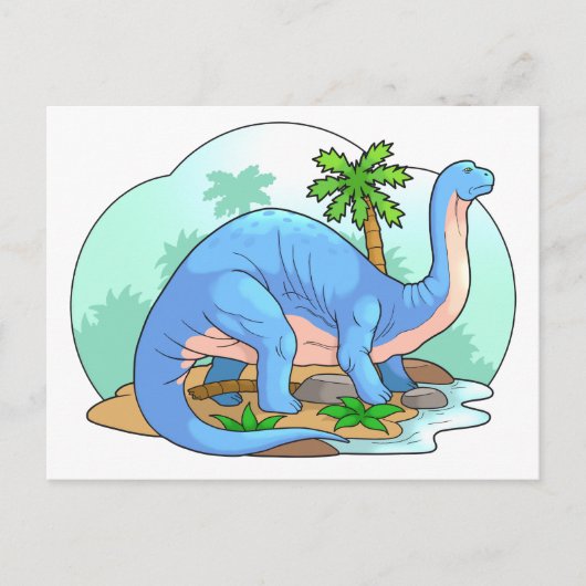 brontosaurus briefkaart (Voorkant)