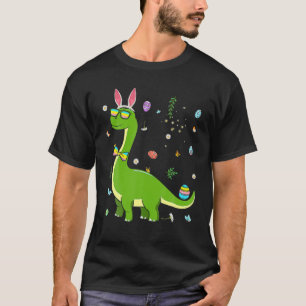 Brontosaurus Bunny Ears Easter Day Dinosaur Di T-shirt