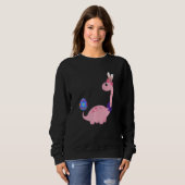 Brontosaurus Bunny Ears Easter Day Dinosaur Di Trui (Voorkant volledig)