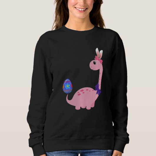 Brontosaurus Bunny Ears Easter Day Dinosaur Di Trui (Voorkant)