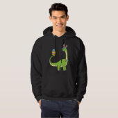 Brontosaurus Bunny Ears Egg Easter Day Dinosaur Di Hoodie (Voorkant volledig)