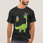 Brontosaurus Bunny Ears Egg Easter Day Dinosaur Di T-shirt (Voorkant)