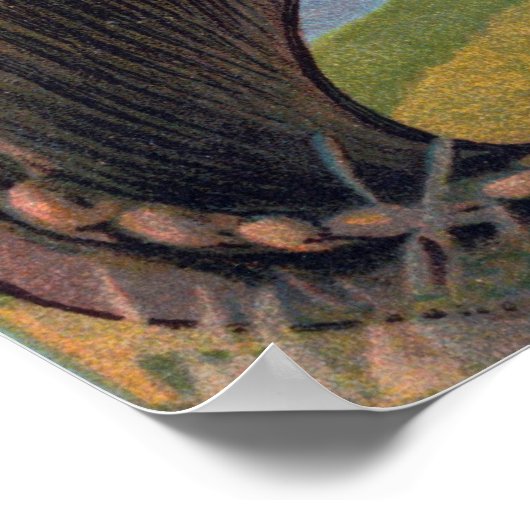 Brontosaurus Dinosaur Antiek print (Hoek)