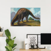 Brontosaurus Dinosaur Antiek print (Thuiskantoor)