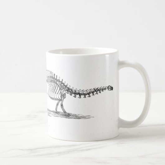 Brontosaurus Dinosaur Antiek print Koffiemok (Rechts)