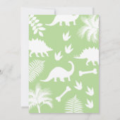 Brontosaurus Dinosaur Baby shower Kaart (Achterkant)