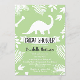 Brontosaurus Dinosaur Baby shower Kaart