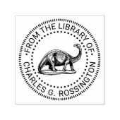Brontosaurus Dinosaur Bibliotheek Boek Naam Zelfinktende Stempel (Design)