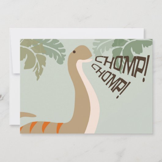 Brontosaurus Dinosaur Derde verjaardag Kaart (Achterkant)