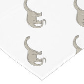 Brontosaurus Dinosaur die de mono line kijkt Korte Tafelloper (Hoek)