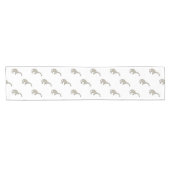 Brontosaurus Dinosaur die de mono line kijkt Korte Tafelloper (Horizontaal)