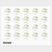 Brontosaurus Dinosaur Groen en Goud Baby shower Ronde Sticker (Vel)