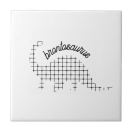 Brontosaurus Dinosaur Kinder kamer Tegeltje