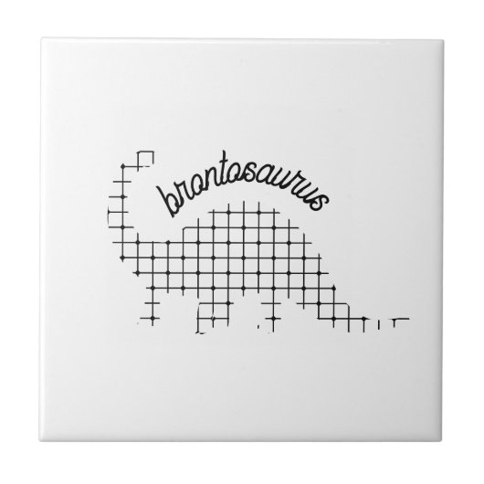 Brontosaurus Dinosaur Kinder kamer Tegeltje (Voorkant)
