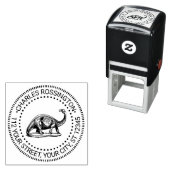 Brontosaurus Dinosaur Naam Terugkeeradres Zelfinktende Stempel (In situ)