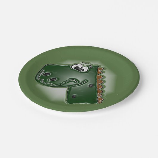 Brontosaurus Dinosaur Papieren Bordje (Gekanteld)