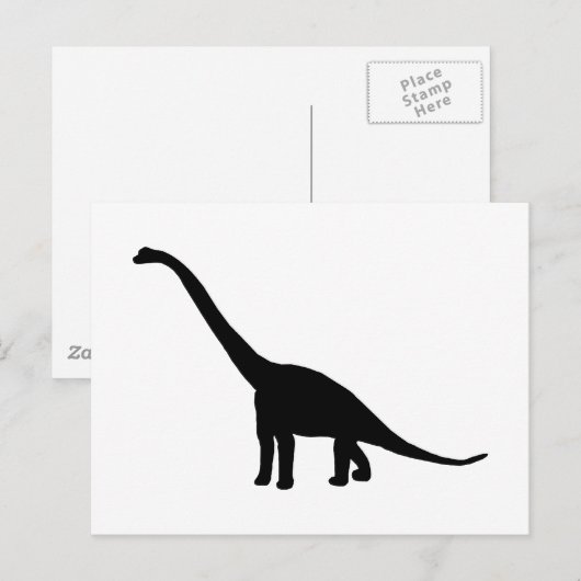 Brontosaurus | Dinosaur Shadow Dino Briefkaart (Voorkant / Achterkant)