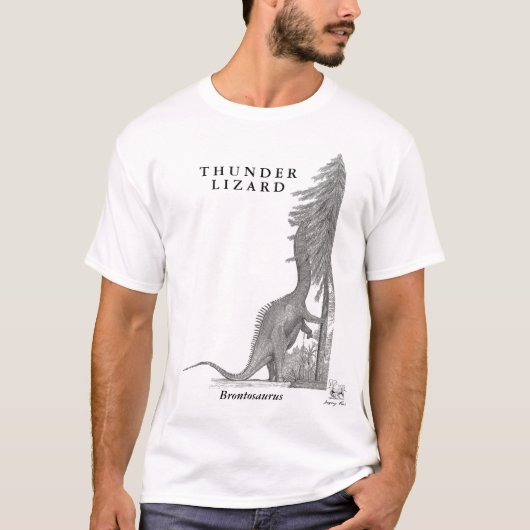 Brontosaurus dinosaur shirt Greg Paul (Voorkant)