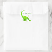 Brontosaurus dinosaurus-sticker ronde sticker (Tas)