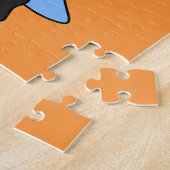 Brontosaurus gekleed in hiphop kleding. legpuzzel (Zijkant)