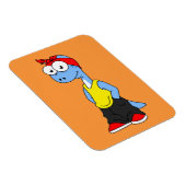 Brontosaurus gekleed in hiphop kleding. magneet (Rechterzijde)