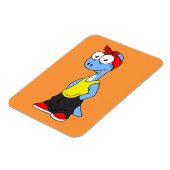 Brontosaurus gekleed in hiphop kleding. magneet (Linkerzijde)