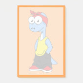 Brontosaurus gekleed in hiphop kleding. post-it® notes (Voorkant)