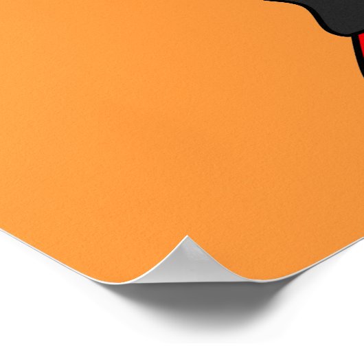 Brontosaurus gekleed in hiphop kleding. poster (Hoek)