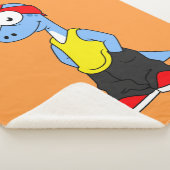 Brontosaurus gekleed in hiphop kleding. sherpa deken (3/4)