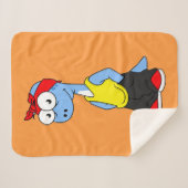 Brontosaurus gekleed in hiphop kleding. sherpa deken (Voorkant (horizontaal))