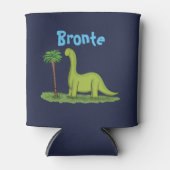 Brontosaurus happy dinosaur cartoon koelbox blikjeskoeler (Voorkant)