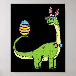 Brontosaurus Konijnenoren Ei Pasen Dag Dinosaur Di Poster