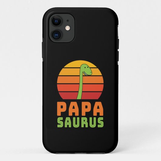 Brontosaurus Papasaurus Dinosaur Vaderdag Case-Mate iPhone Case (Achterkant)