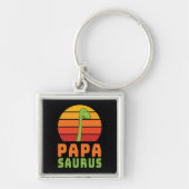 Brontosaurus Papasaurus Dinosaur Vaderdag Sleutelhanger (Voorkant)