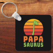 Brontosaurus Papasaurus Dinosaur Vaderdag Sleutelhanger (Voorkant)