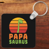 Brontosaurus Papasaurus Dinosaur Vaderdag Sleutelhanger (Achterkant)