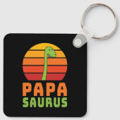 Brontosaurus Papasaurus Dinosaur Vaderdag Sleutelhanger (Achterkant)