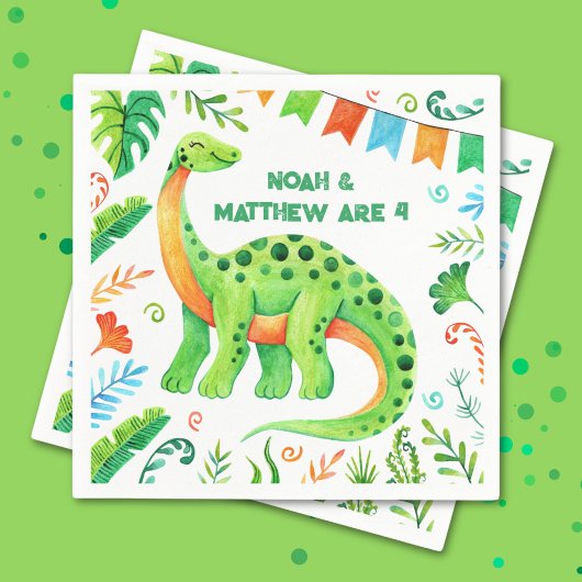 Brontosaurus Prehistorische Dinosaurus Gezamenlijk Servet