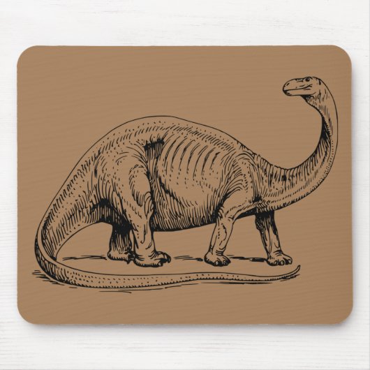 brontosaurus prehistorische dinosaurus muismat (Voorkant)