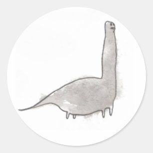 Brontosaurus Ronde Sticker