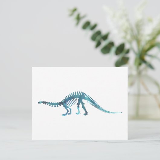 brontosaurus skelet briefkaart (Staand voorkant)