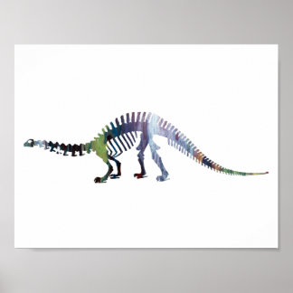 brontosaurus skelet poster