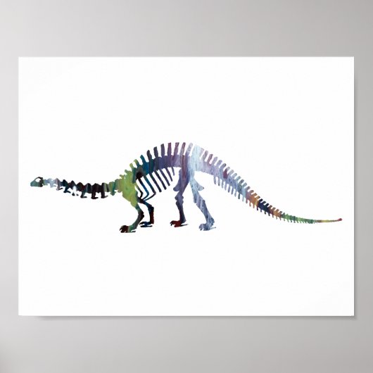 brontosaurus skelet poster (Voorkant)