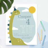 Brontosaurus Sky Dinosaur Birthday Kaart