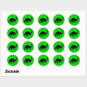 Brontosaurus-Sticker Ronde Sticker (Vel)