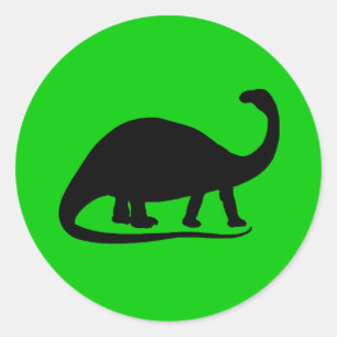 Brontosaurus-Sticker Ronde Sticker